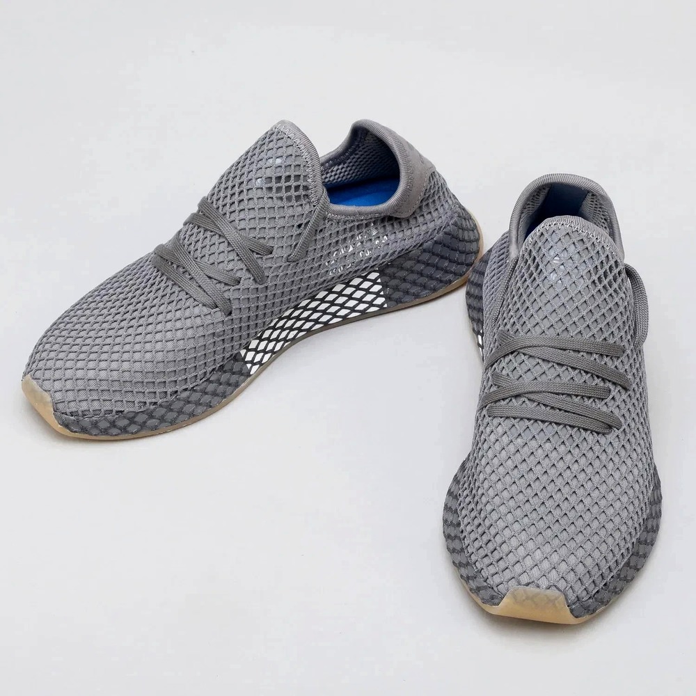 Adidas Deerupt Runner sz 11 CQ2627 Dark Grey Running Shoes Sneakers Wornx2 Flaw